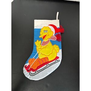 Applause Big Bird Muppets Christmas Stocking Sesame Street Vintage 80s Holiday